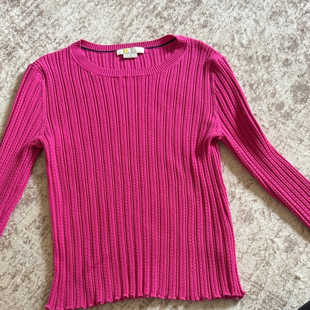 Boden Women's Pink Ribbed Sweater